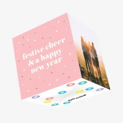 Festive Cheer Christmas Confetti-exploding Greetings Card