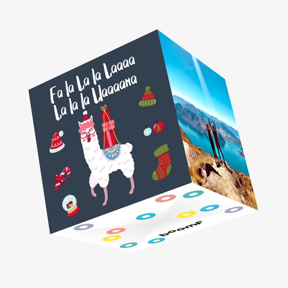 Fa La Llama Christmas Confetti-exploding Greetings Card 3 Fa La Llama Christmas Confetti-exploding Greetings Card