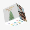 Merry Christmas Fiance Christmas Tree With Golden Baubles Confetti-exploding Greetings Card -Christmas Gifts Store 0875390a9ecc6c8fb15d2e8c6a9fb744