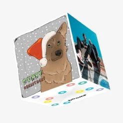 Kiwi Merry Christmas German Shepherd Confetti-exploding Greetings Card