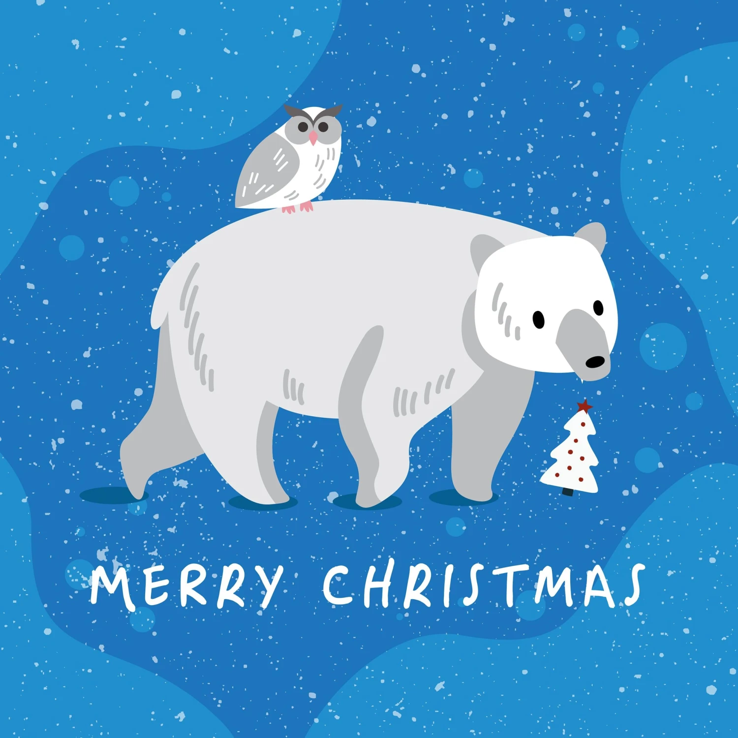 Merry Christmas Cute Polar Bear Confetti-exploding Greetings Card 4 Merry Christmas Cute Polar Bear Confetti-exploding Greetings Card - Image 2