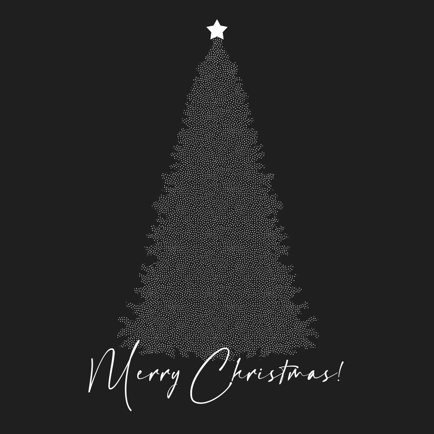 Black And White Merry Christmas Confetti-exploding Greetings Card 4 Black And White Merry Christmas Confetti-exploding Greetings Card - Image 2