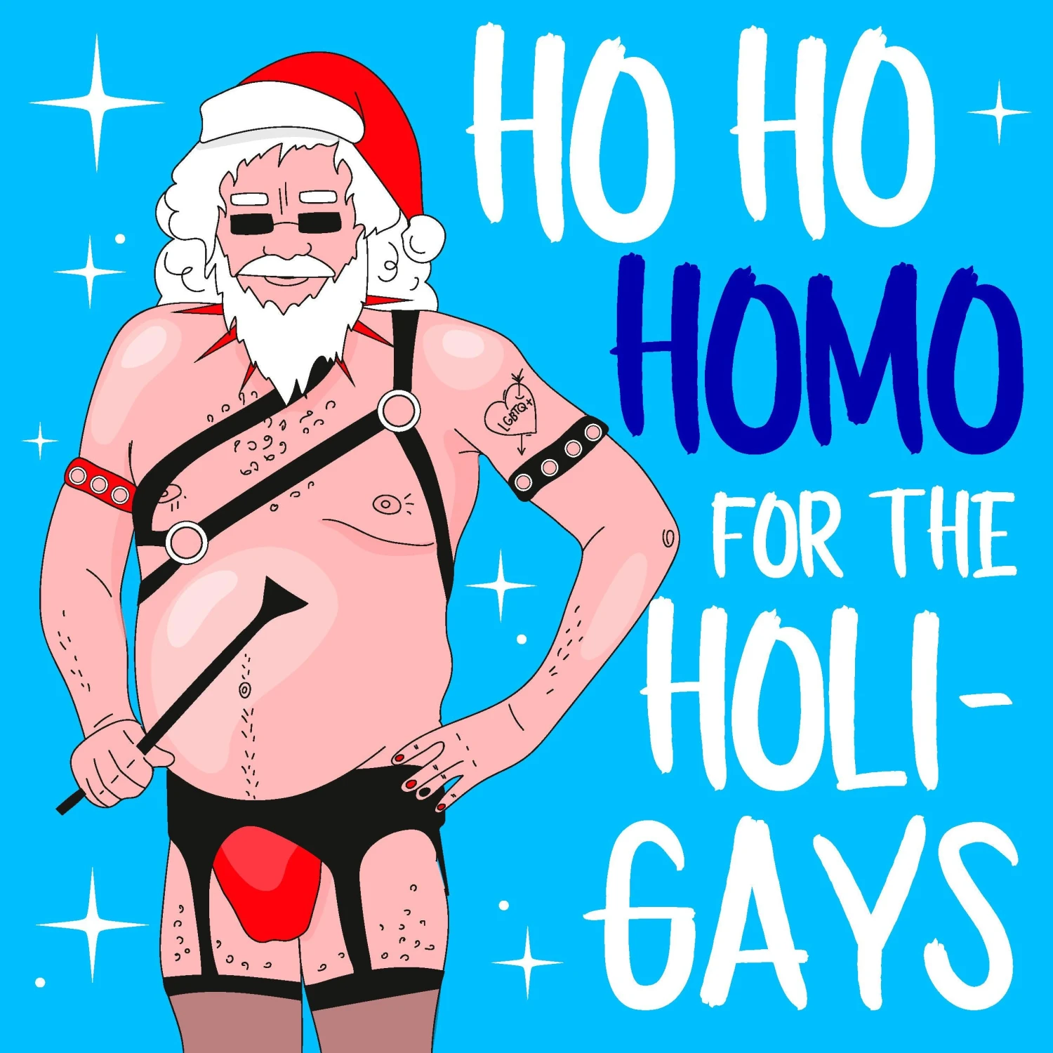 Ho-Ho Homo For The Holi-Gays Christmas Confetti-exploding Greetings Card 4 Ho-Ho Homo For The Holi-Gays Christmas Confetti-exploding Greetings Card - Image 2