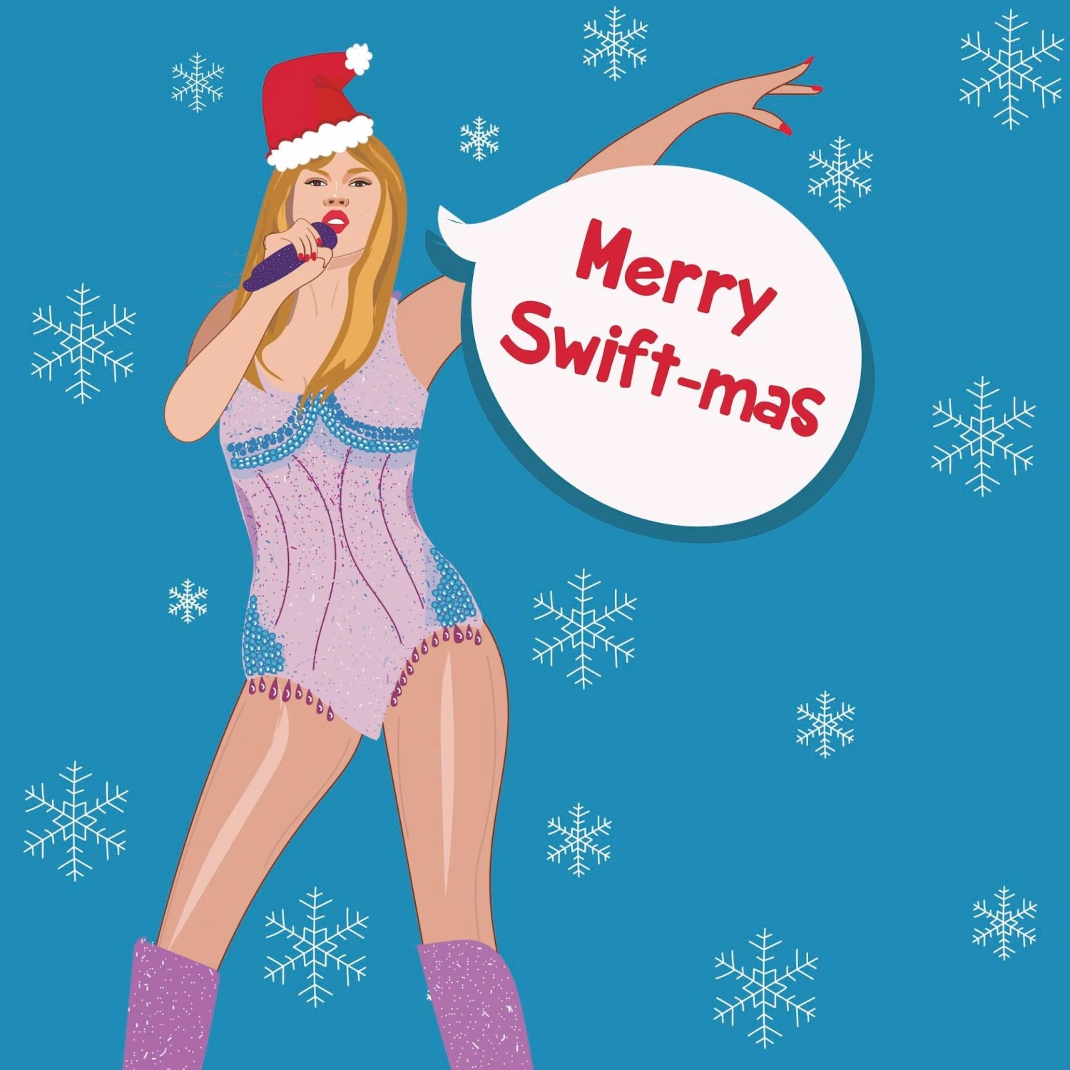 Merry Swift-Mas Taylor Swift Christmas Confetti-exploding Greetings Card 4 Merry Swift-Mas Taylor Swift Christmas Confetti-exploding Greetings Card - Image 2