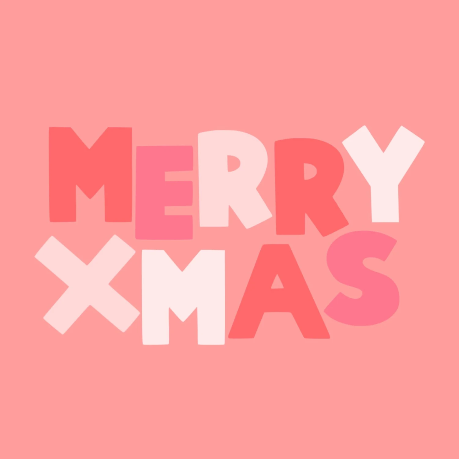 Cute Pink Merry Christmas Confetti-exploding Greetings Card 4 Cute Pink Merry Christmas Confetti-exploding Greetings Card - Image 2