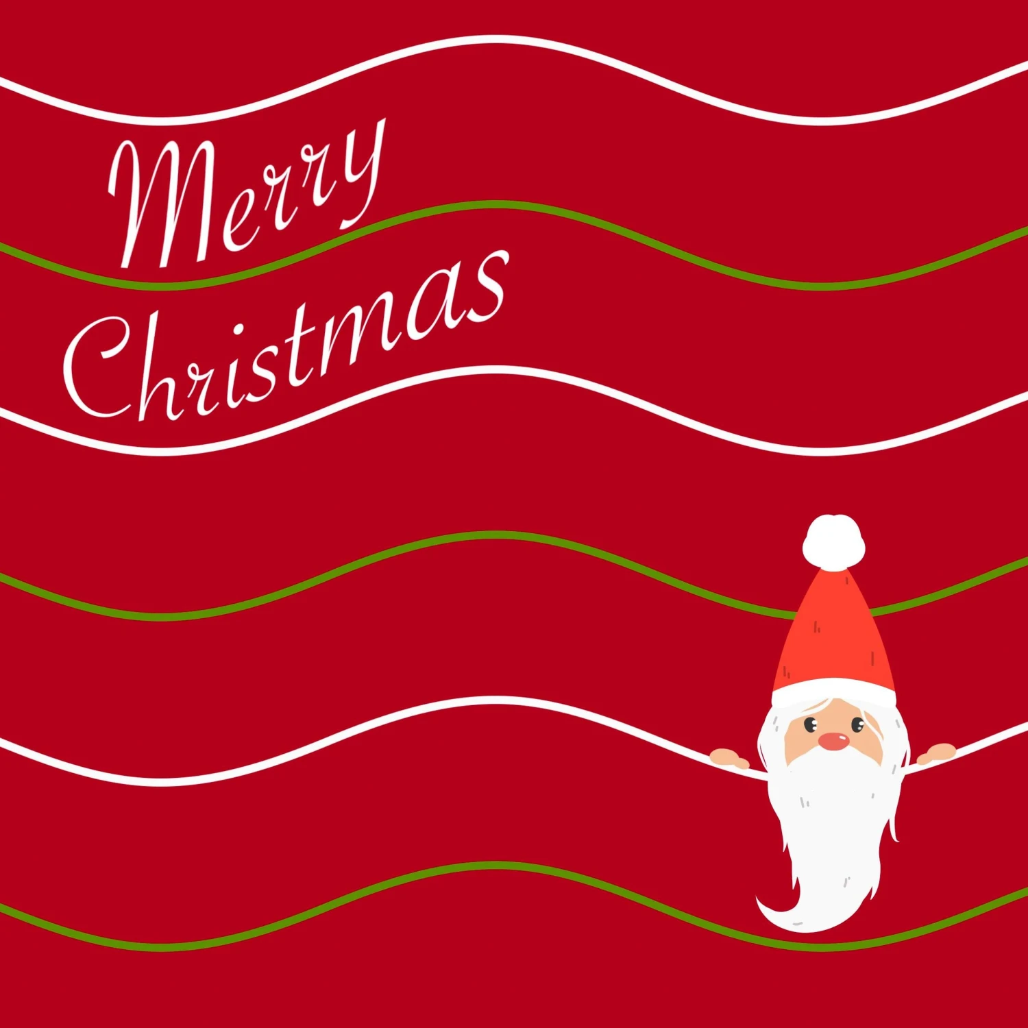 Red Background Santa Merry Christmas Confetti-exploding Greetings Card 4 Red Background Santa Merry Christmas Confetti-exploding Greetings Card - Image 2