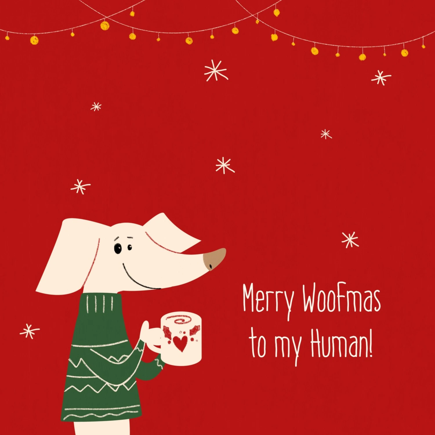 Merry Woofmas To My Human Dachshund Confetti-exploding Greetings Card 4 Merry Woofmas To My Human Dachshund Confetti-exploding Greetings Card - Image 2