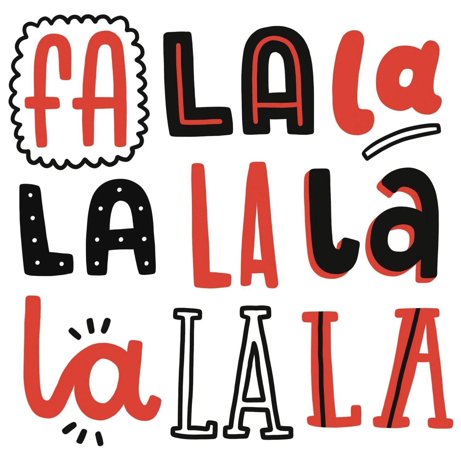 Fa La La Christmas Confetti-exploding Greetings Card 4 Fa La La Christmas Confetti-exploding Greetings Card - Image 2