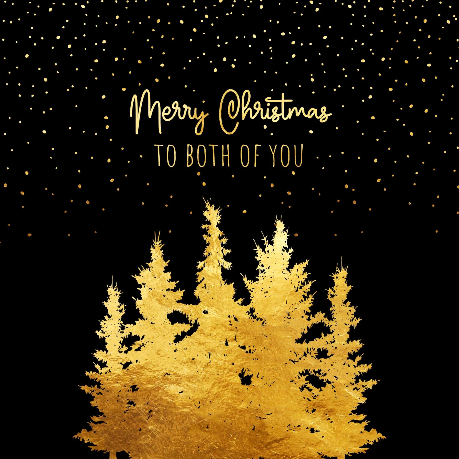 Merry Christmas Both Of You Golden Forest Confetti-exploding Greetings Card 4 Merry Christmas Both Of You Golden Forest Confetti-exploding Greetings Card - Image 2