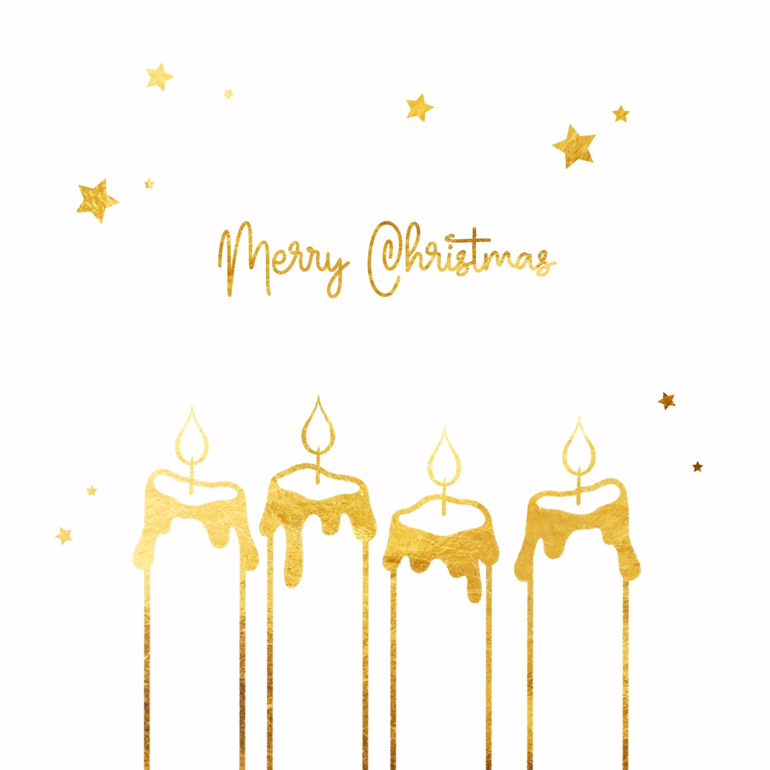 Merry Christmas Golden Candles And Stars Confetti-exploding Greetings Card 4 Merry Christmas Golden Candles And Stars Confetti-exploding Greetings Card - Image 2