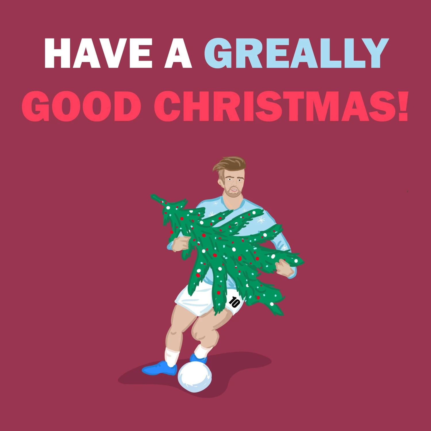 Plum Have A Greally Good Christmas Jack Grealish Confetti-exploding Greetings Card 4 Plum Have A Greally Good Christmas Jack Grealish Confetti-exploding Greetings Card - Image 2