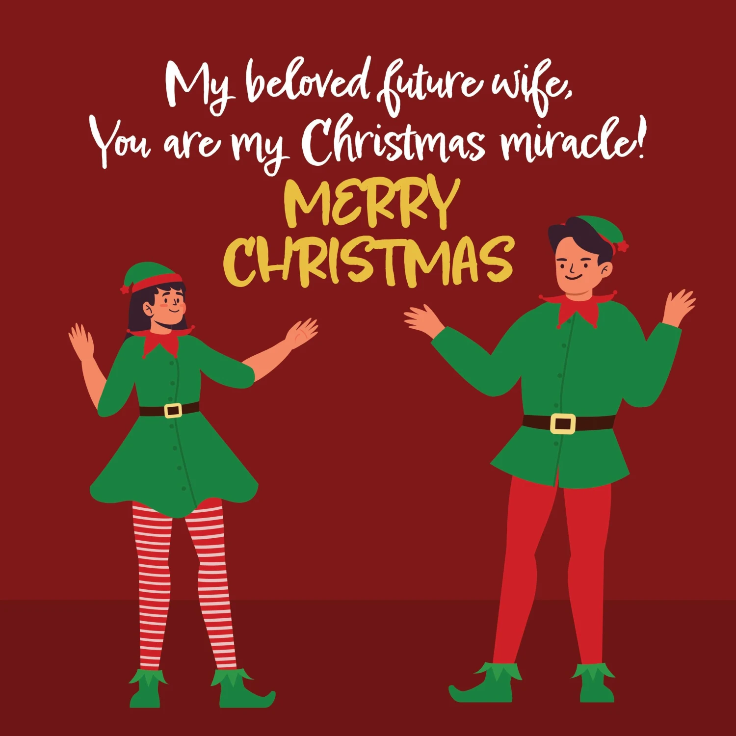 Merry Christmas My Future Wife You Are My Miracle Confetti-exploding Greetings Card 4 Merry Christmas My Future Wife You Are My Miracle Confetti-exploding Greetings Card - Image 2