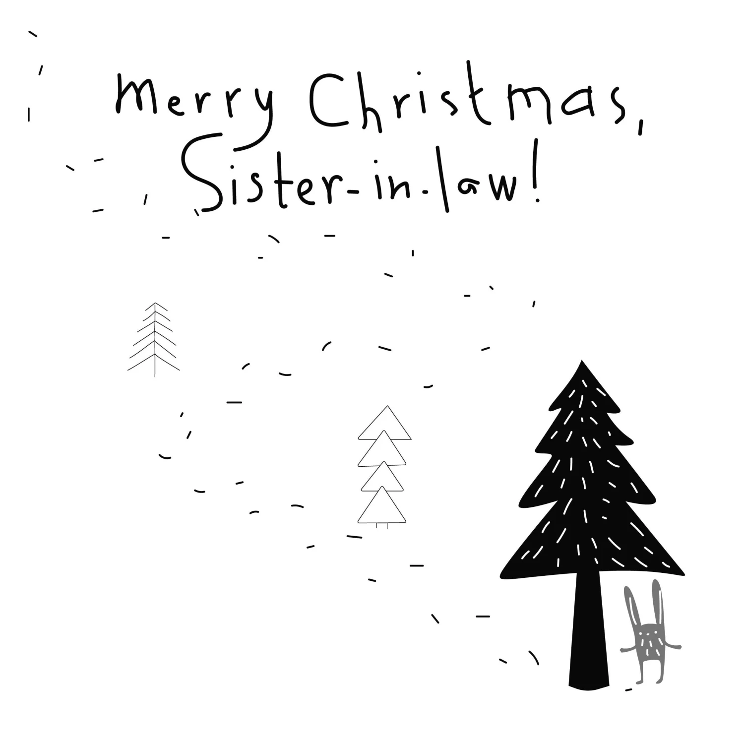 Merry Christams Sister-in-law Black Pine Confetti-exploding Greetings Card 4 Merry Christams Sister-in-law Black Pine Confetti-exploding Greetings Card - Image 2