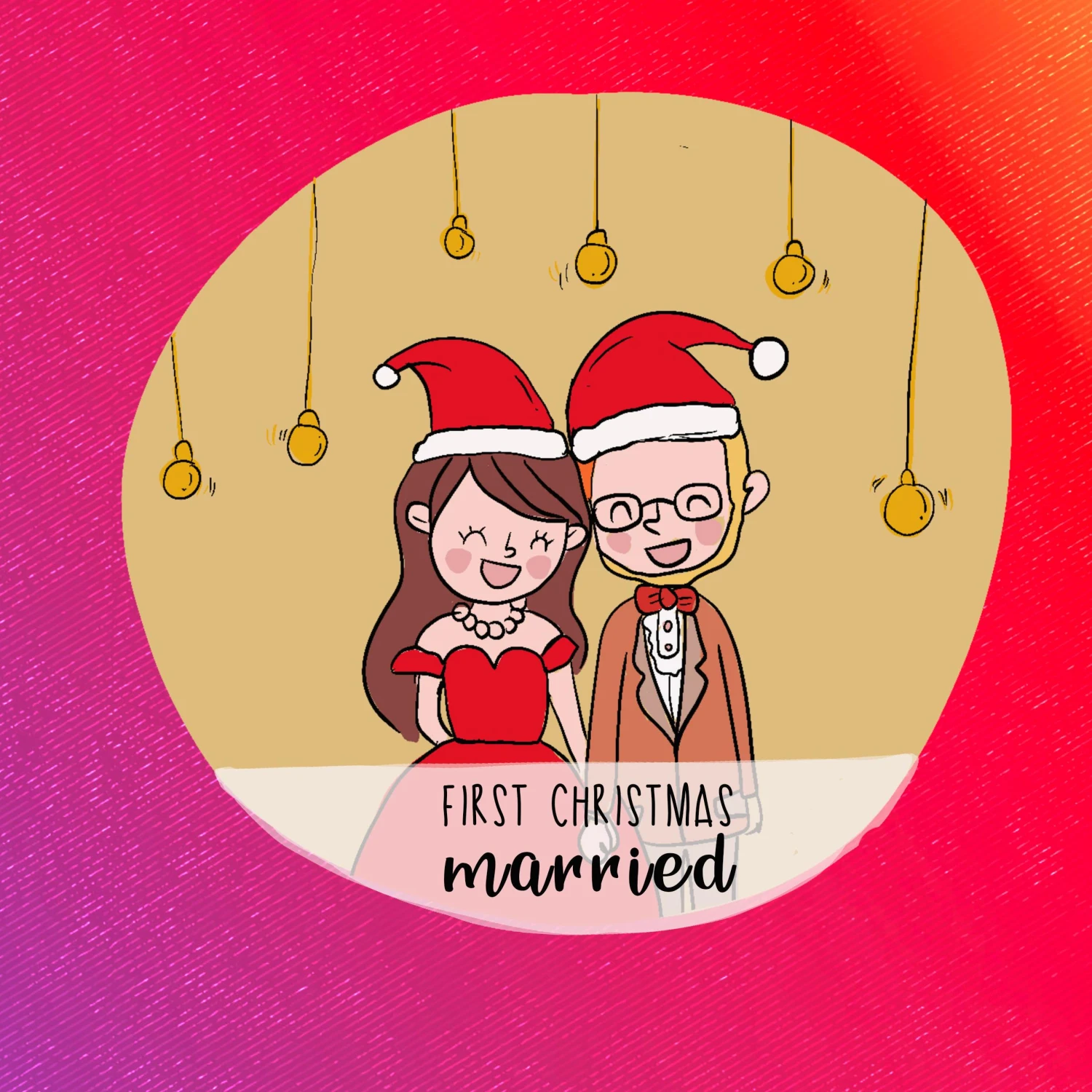 Merry First Christmas Happy Couple Confetti-exploding Greetings Card 4 Merry First Christmas Happy Couple Confetti-exploding Greetings Card - Image 2