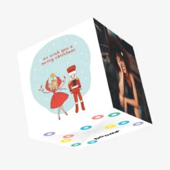 Merry Christmas Ballerina And Nutcracker Confetti-exploding Greetings Card