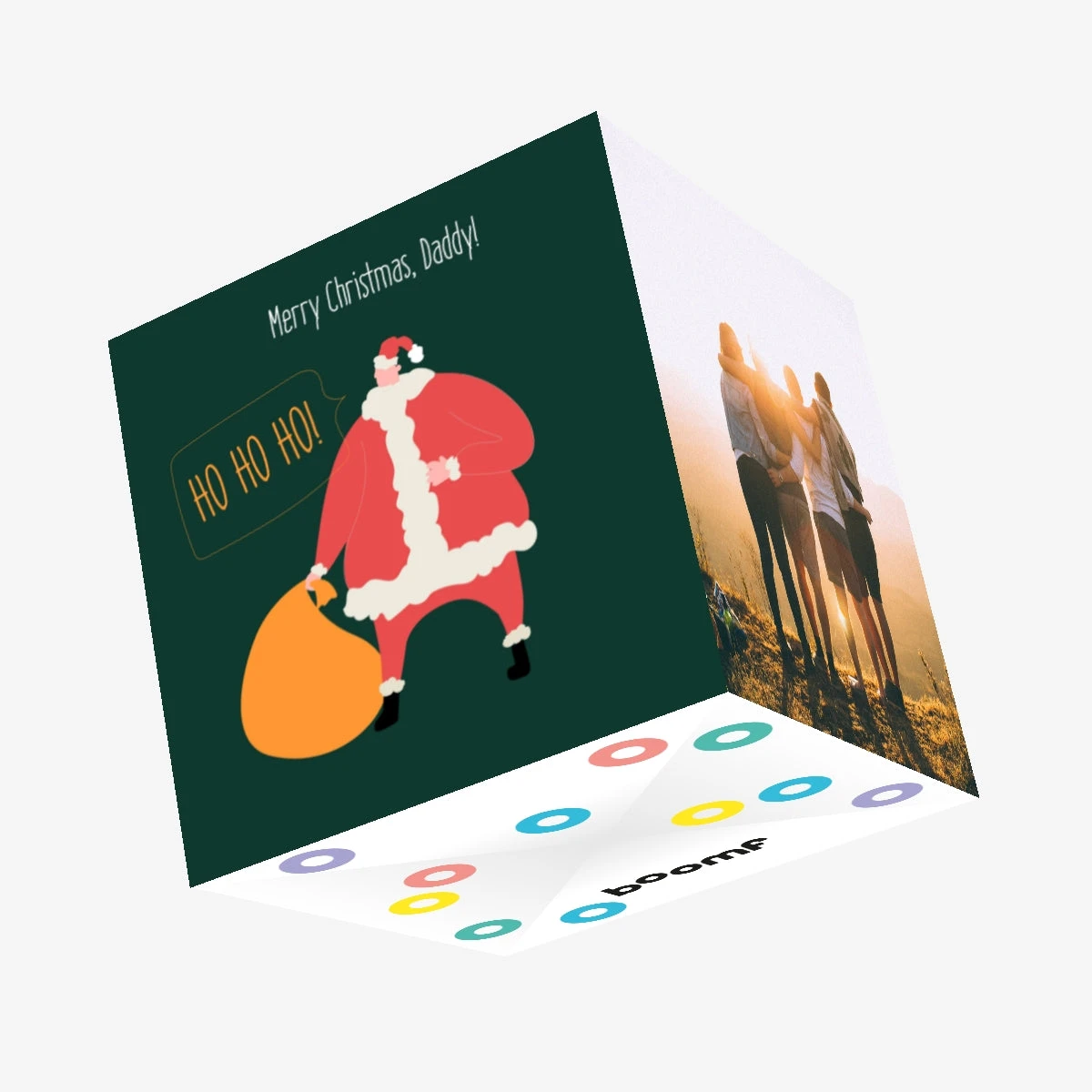 First Christmas As A Daddy Santa Confetti-exploding Greetings Card 3 First Christmas As A Daddy Santa Confetti-exploding Greetings Card