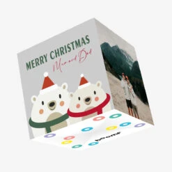 Polar Bears Merry Christmas Mum And Dad Confetti-exploding Greetings Card