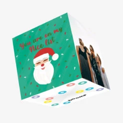 On My Nice List Christmas Confetti-exploding Greetings Card