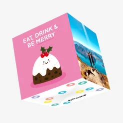 Eat, Drink & Be Merry Christmas Confetti-exploding Greetings Card