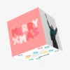 Cute Pink Merry Christmas Confetti-exploding Greetings Card -Christmas Gifts Store 36672004e0b01fd1aa36a32c1a00e931