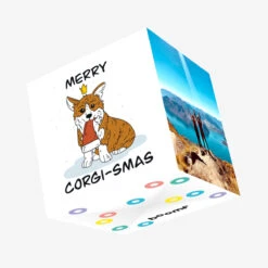 Merry Corgi-Smas Confetti-exploding Greetings Card