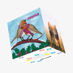 Christmas Robins Special Couple Female Confetti-exploding Greetings Card