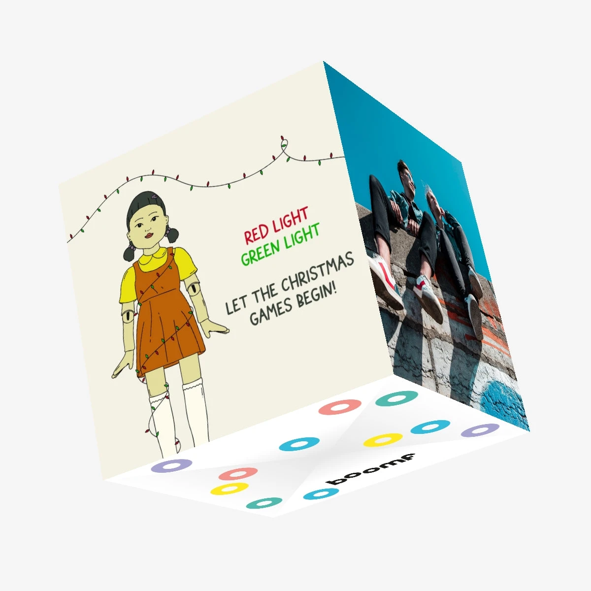 Let The Christmas Games Begin! Squid Games Confetti-exploding Greetings Card 3 Let The Christmas Games Begin! Squid Games Confetti-exploding Greetings Card