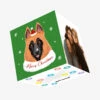 Green Themed Cute German Shepherd Merry Christmas Confetti-exploding Greetings Card -Christmas Gifts Store 3cb1a1d12dfd4d2ebf3d56a4bfe60f9b