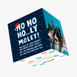 Cost-of-Living Crisis Christmas Confetti-exploding Greetings Card