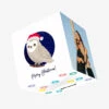 Merry Christmas A Cute Owl Wearing A Hat Confetti-exploding Greetings Card 2 Merry Christmas A Cute Owl Wearing A Hat Confetti-exploding Greetings Card -Christmas Gifts Store 4bd2fca0a1bda2c196bd36d6bafc3304