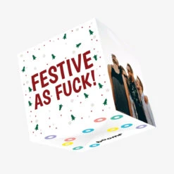 Festive As F**k Christmas Confetti-exploding Greetings Card