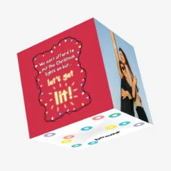 Let's Get Lit Christmas Confetti-exploding Greetings Card