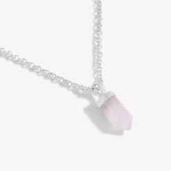 Joma Jewellery Rose Quartz Crystal Necklace -Christmas Gifts Store 5264 a