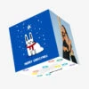 Cute Snowshoe Hare Christmas Confetti-exploding Greetings Card -Christmas Gifts Store 530351211e124d1f1af9acf5c9c2c90b