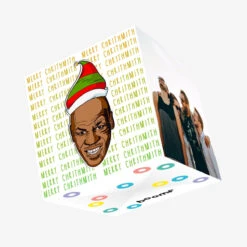 Mike Tyson Merry Christmas Confetti-exploding Greetings Card