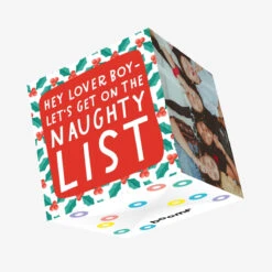 Let's Get On The Naughty List Confetti-exploding Greetings Card