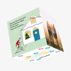 Christmas Lights Dad Christmas Confetti-exploding Greetings Card