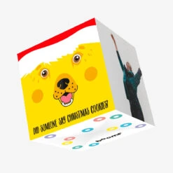 Did Someone Say Christmas Cookies? Funny Labrador Confetti-exploding Greetings Card