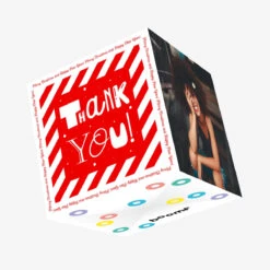 Merry Christmas And Happy New Year Thank You Confetti-exploding Greetings Card