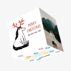 Merry Christmas And Happy New Year Funny Horse Confetti-exploding Greetings Card