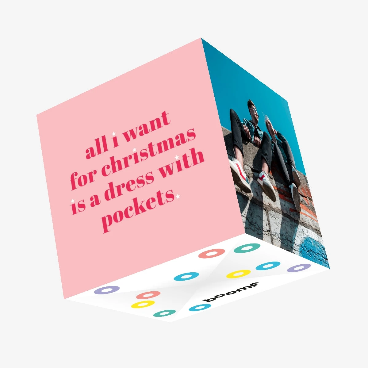 Dress With Pockets Christmas Confetti-exploding Greetings Card 3 Dress With Pockets Christmas Confetti-exploding Greetings Card