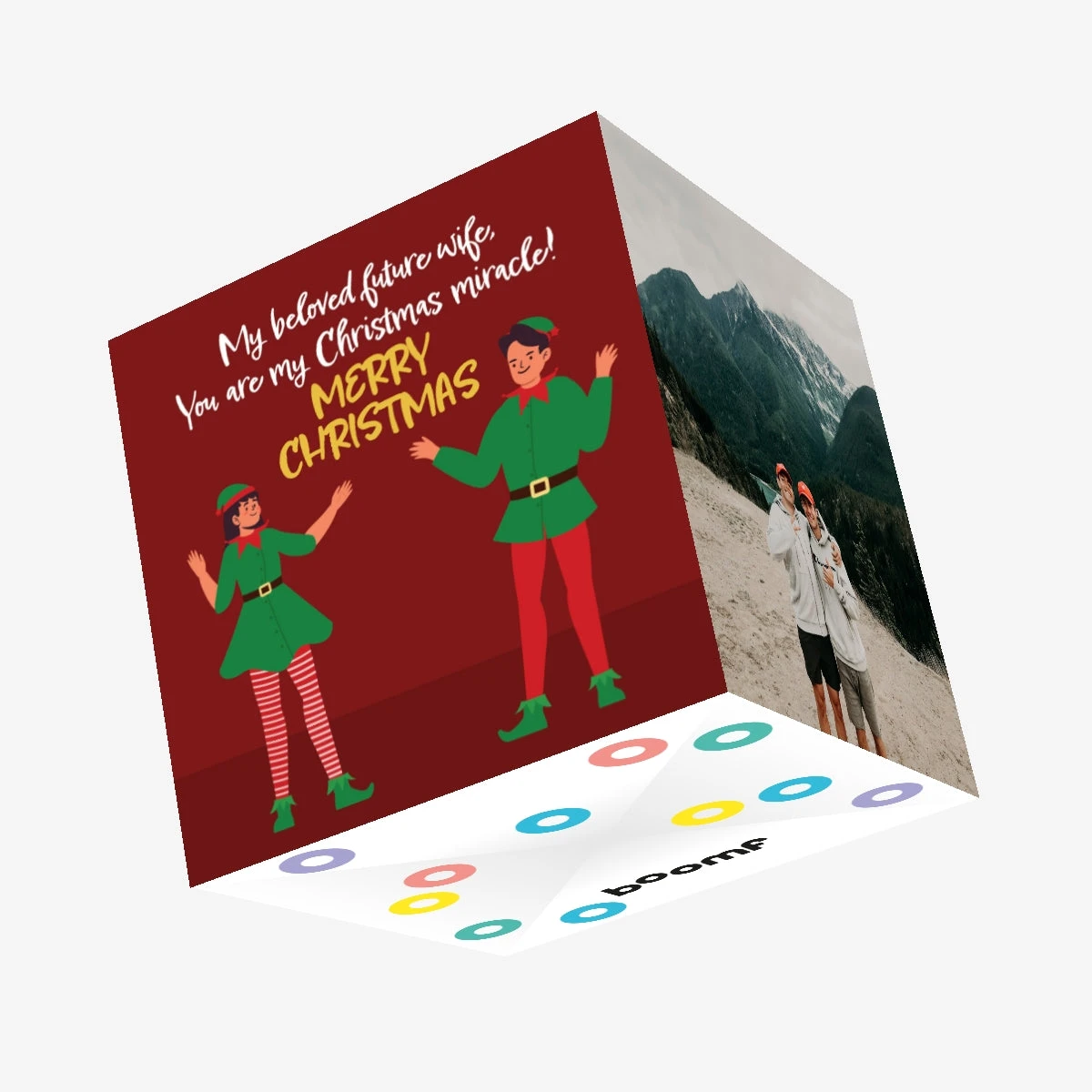 Merry Christmas My Future Wife You Are My Miracle Confetti-exploding Greetings Card 3 Merry Christmas My Future Wife You Are My Miracle Confetti-exploding Greetings Card