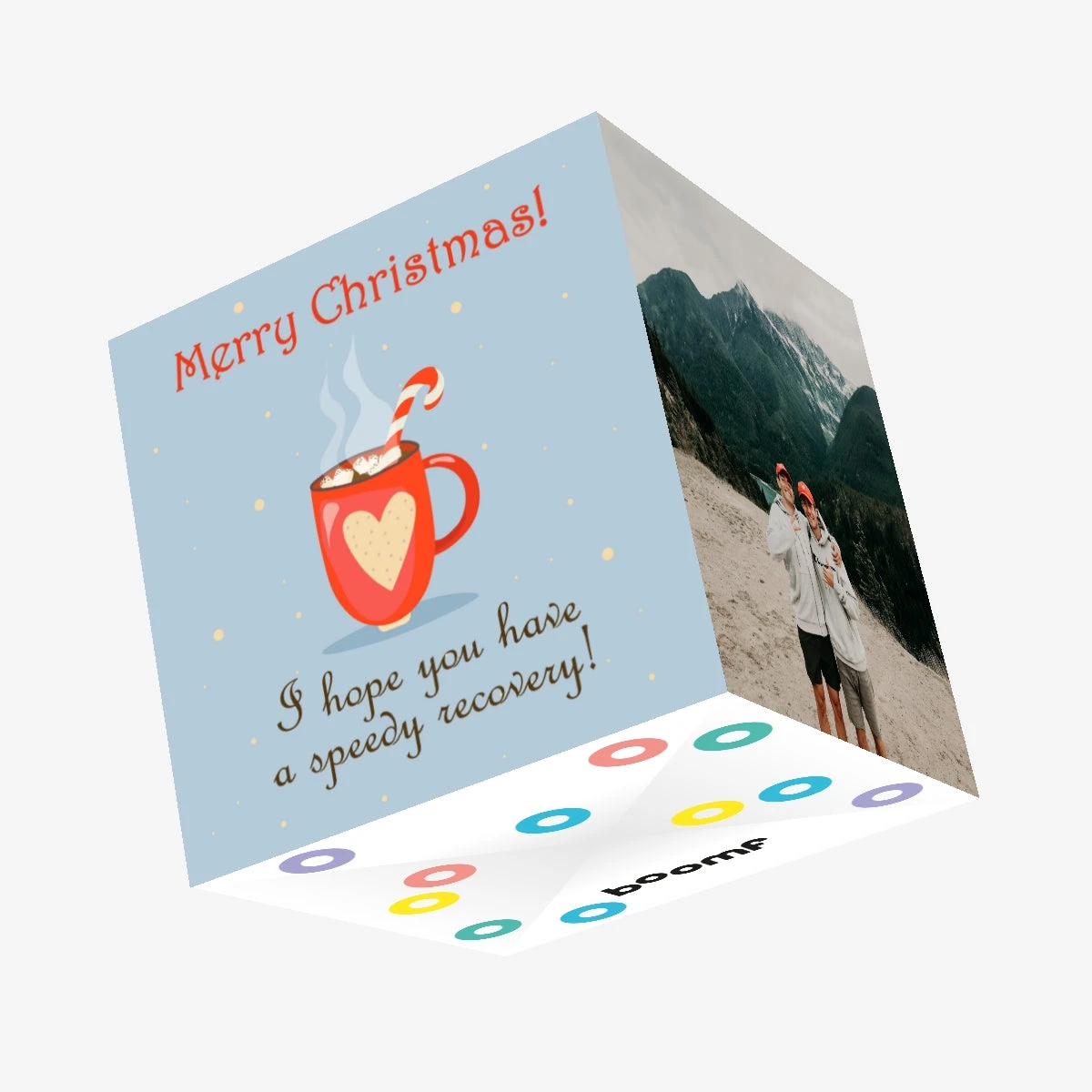 Plum Merry Christmas I Hope You Have A Speedy Recovery Confetti-exploding Greetings Card 3 Plum Merry Christmas I Hope You Have A Speedy Recovery Confetti-exploding Greetings Card