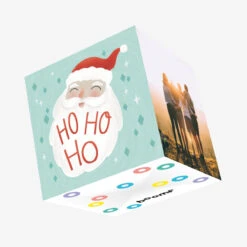 Ho Ho Ho Santa Christmas Confetti-exploding Greetings Card