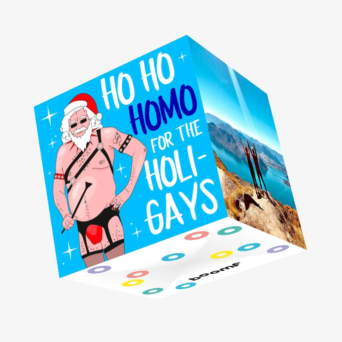 Ho-Ho Homo For The Holi-Gays Christmas Confetti-exploding Greetings Card 3 Ho-Ho Homo For The Holi-Gays Christmas Confetti-exploding Greetings Card