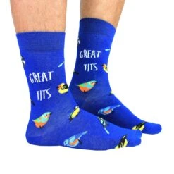 Great Tits Socks -Christmas Gifts Store cockney spaniel great tits blue