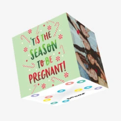 'Tis The Season To Be Pregnant Christmas Confetti-exploding Greetings Card