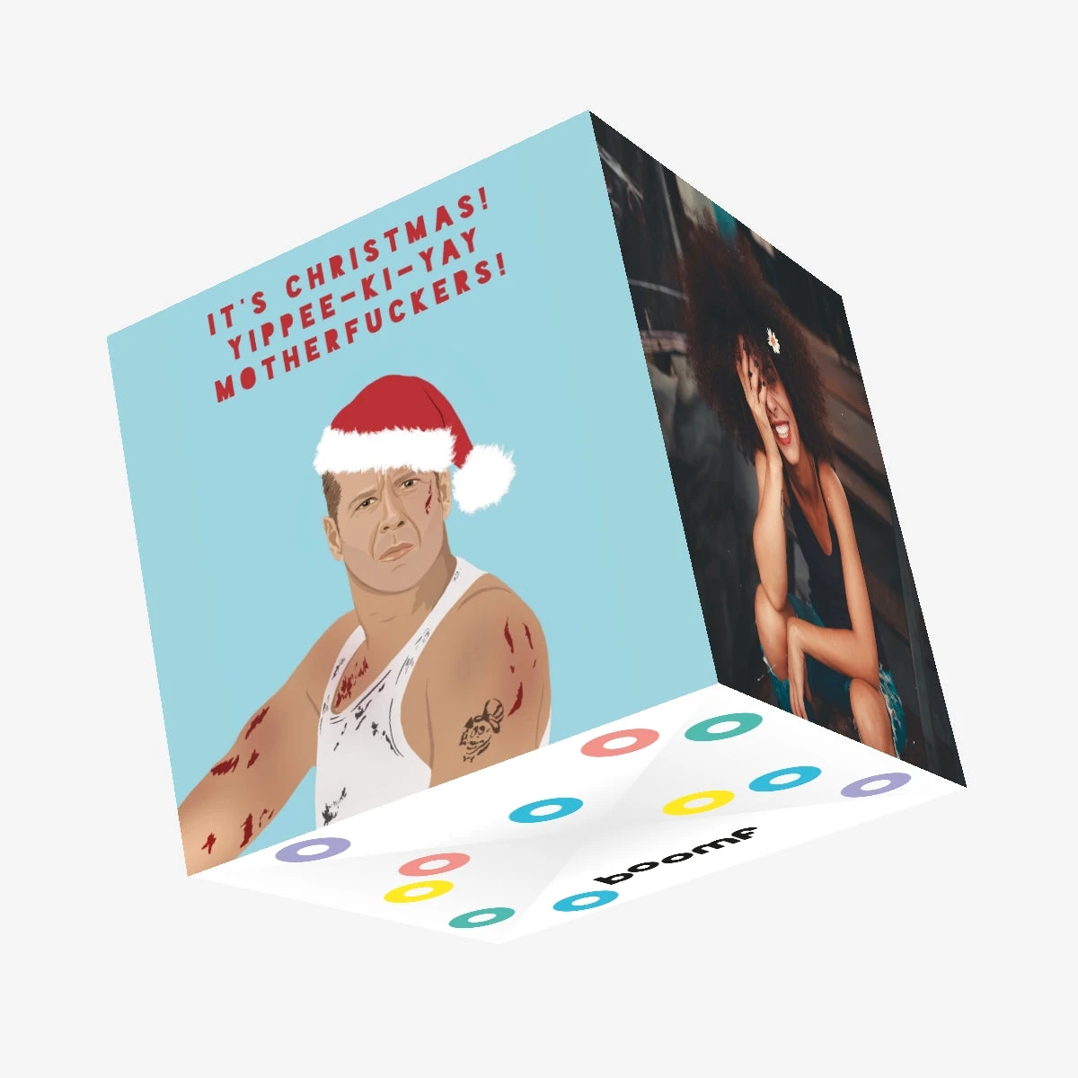 John McClane Yipee-Ki-Yay Christmas Confetti-exploding Greetings Card 3 John McClane Yipee-Ki-Yay Christmas Confetti-exploding Greetings Card
