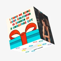 Merry First Christmas Boyfriend Being Your Girfriend Is Enough Of A Christmas Gift Confetti-exploding Greetings Card