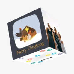 Merry Christmas Cute Hens Confetti-exploding Greetings Card